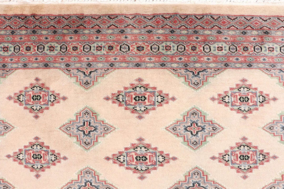 Brown Pakistani Jaldar Rug 4' x 5'7" Hand-Knotted | No. QA46167