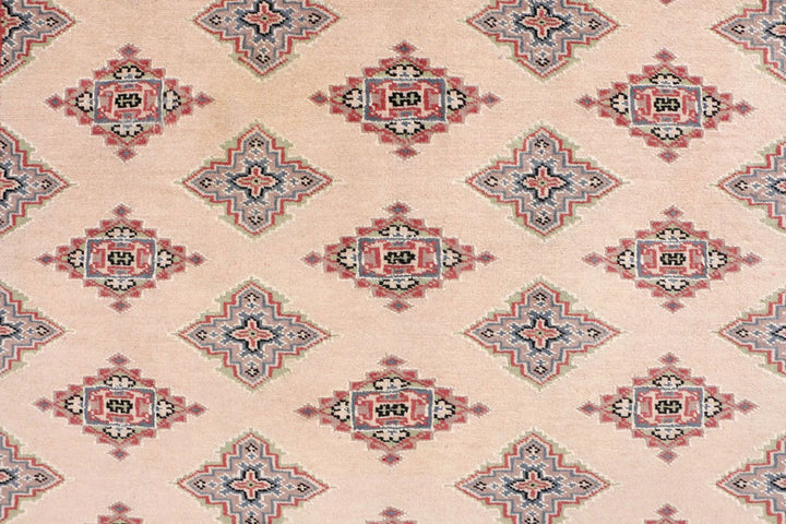 Brown Pakistani Jaldar Rug 4' x 5'7" Hand-Knotted | No. QA46167