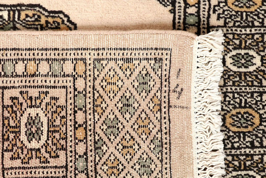 Brown Pakistani Bokhara Rug 2' 7" x 14' 3" Hand-Knotted | No. QA46174