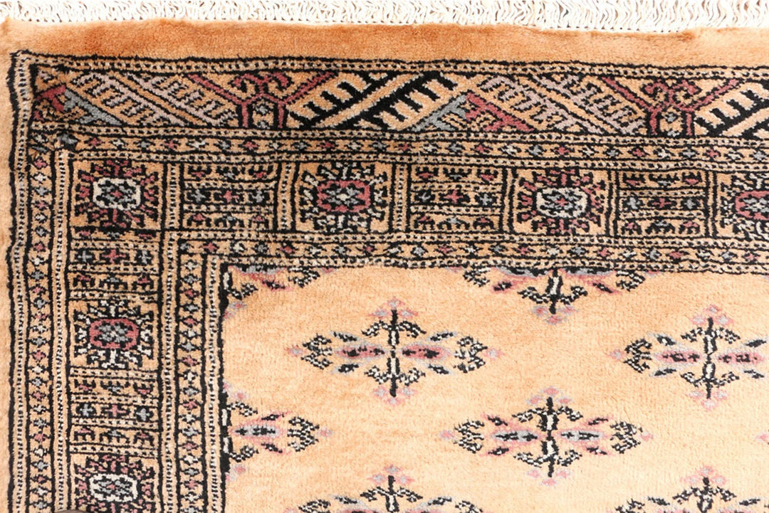 Yellow Pakistani Butterfly Rug 2' 9" x 6' 3" Hand-Knotted | No. QA46205