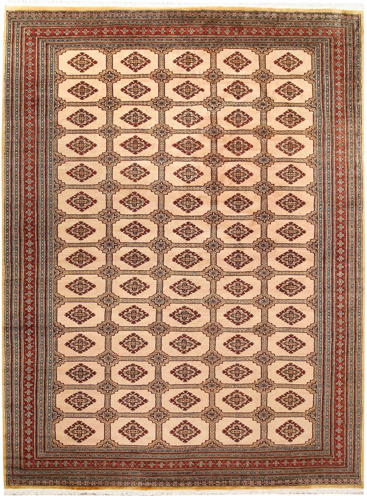 Brown Pakistani Jaldar Rug 8' 2" x 10' 11" Hand-Knotted | No. QA46218