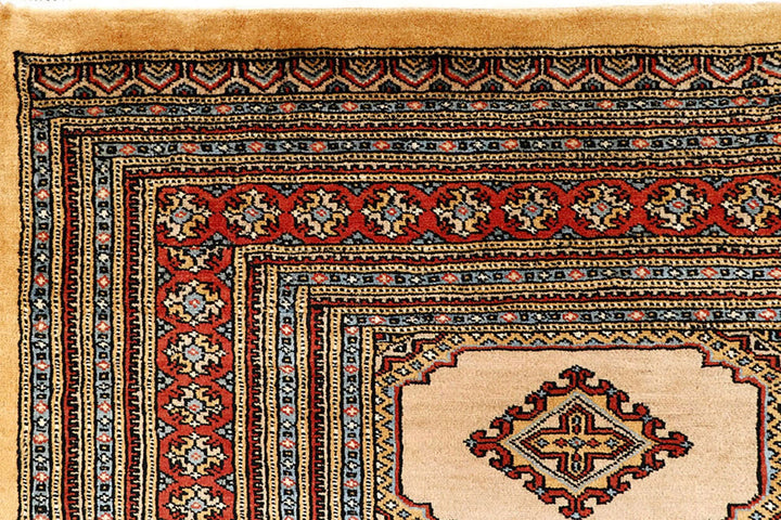 Brown Pakistani Jaldar Rug 8' 2" x 10' 11" Hand-Knotted | No. QA46218