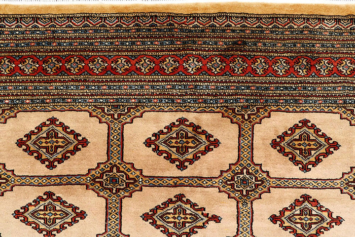 Brown Pakistani Jaldar Rug 8' 2" x 10' 11" Hand-Knotted | No. QA46218