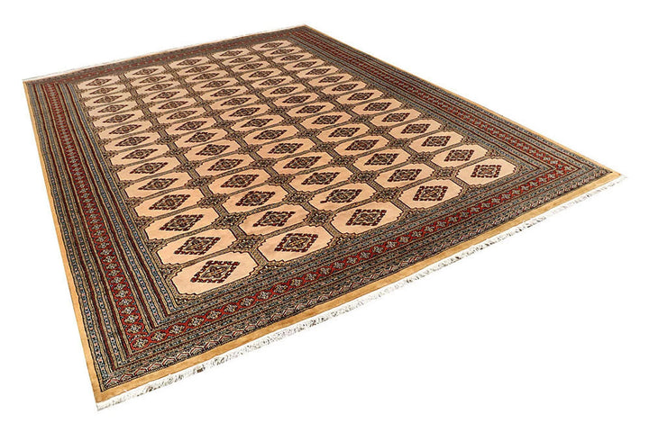 Brown Pakistani Jaldar Rug 8' 2" x 10' 11" Hand-Knotted | No. QA46218