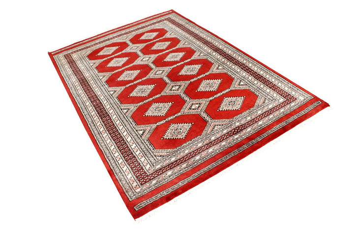 Red Jaldar Rug 4' 8" x 6' 10" Hand-Knotted | No. QA46307