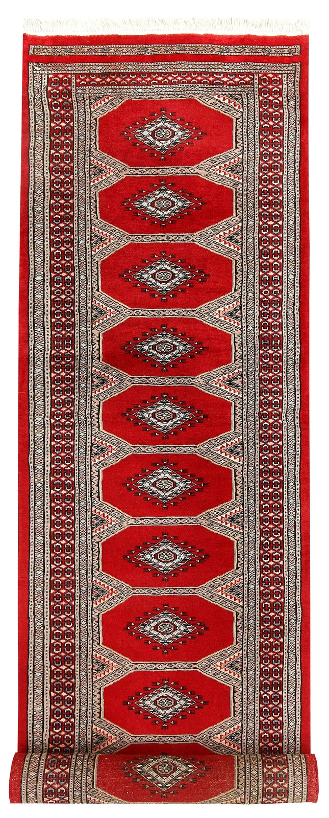 Firebrick Pakistani Jaldar Runner 2' 5" x 9' 8" Hand-Knotted | No. QA47092