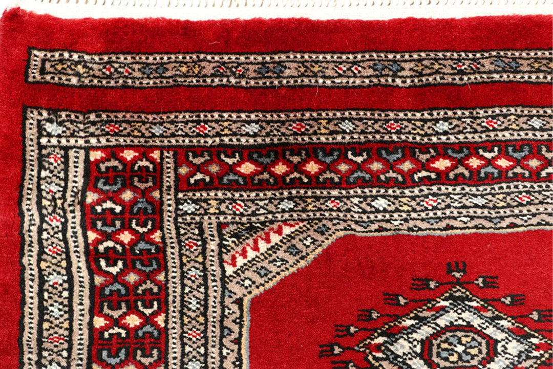 Firebrick Pakistani Jaldar Runner 2' 5" x 9' 8" Hand-Knotted | No. QA47092