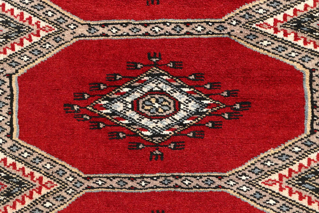 Firebrick Pakistani Jaldar Runner 2' 5" x 9' 8" Hand-Knotted | No. QA47092