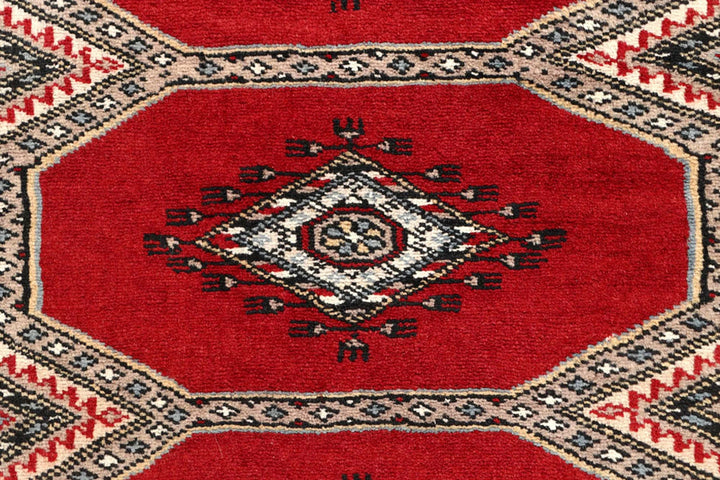 Firebrick Pakistani Jaldar Runner 2' 5" x 9' 8" Hand-Knotted | No. QA47092