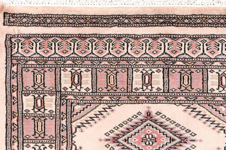 Wheat Pakistani Jaldar Rug 2' 7" x 4' Hand-Knotted | No. QA47143
