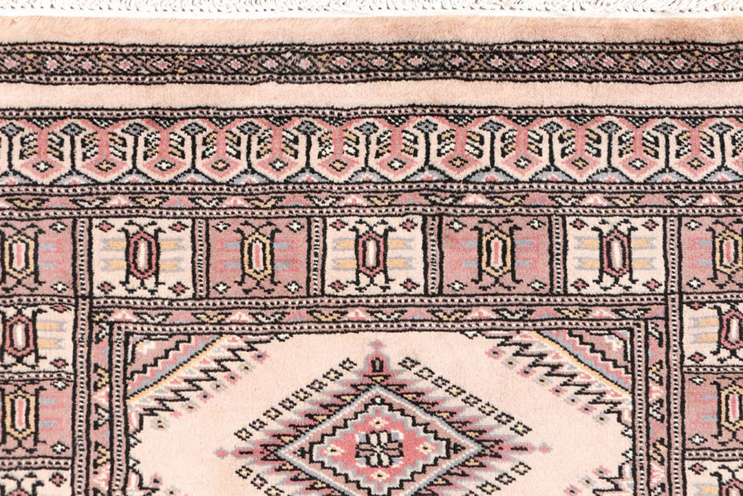 Wheat Pakistani Jaldar Rug 2' 7" x 4' Hand-Knotted | No. QA47143