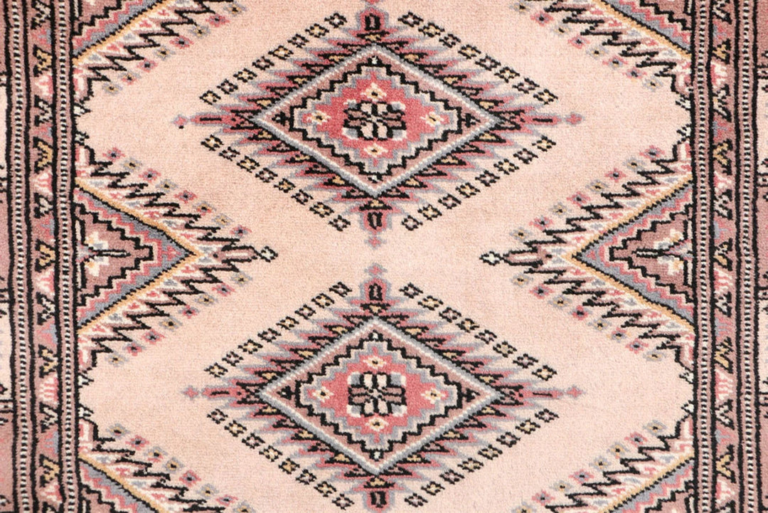 Wheat Pakistani Jaldar Rug 2' 7" x 4' Hand-Knotted | No. QA47143
