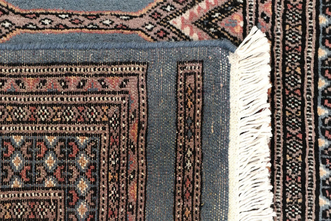 Light Slate Grey Pakistani Jaldar Runner 2' 6" x 9' 7" Hand-Knotted | No. QA47185