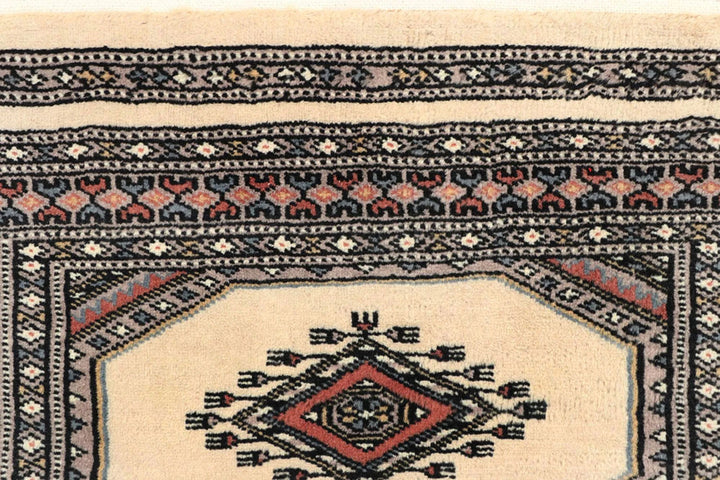 Brown Pakistani Jaldar Rug 2' 3" x 9' Hand-Knotted | No. QA47425