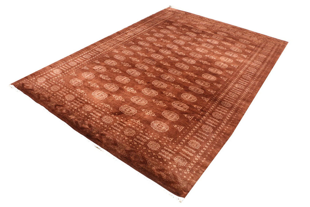 Brown Bokhara Rug 6' 9" x 9' 9" Hand-Knotted | No. QA47729