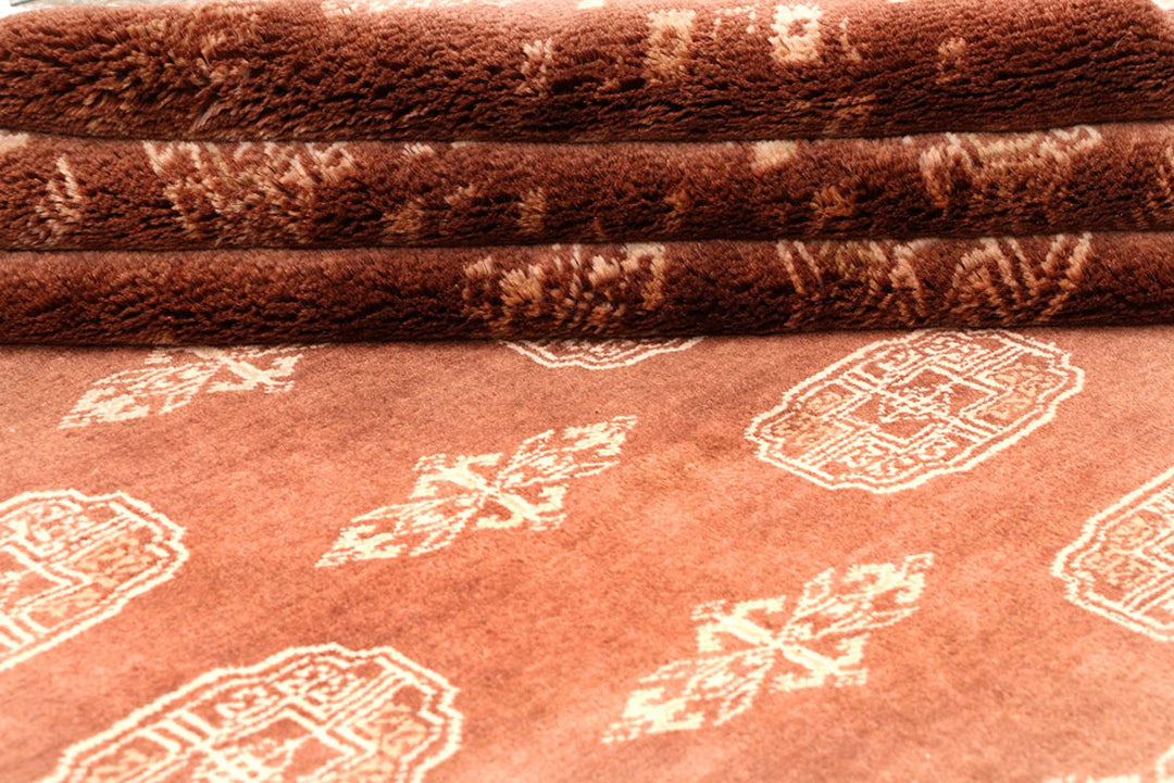 Brown Bokhara Rug 6' 9" x 9' 9" Hand-Knotted | No. QA47729