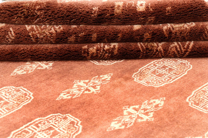 Brown Bokhara Rug 6' 9" x 9' 9" Hand-Knotted | No. QA47729