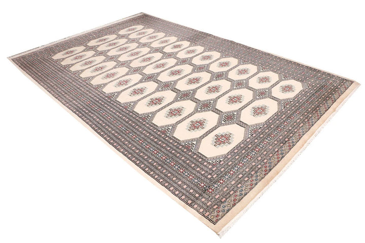Brown Pakistani Jaldar Rug 6' 9" x 10' 4" Hand-Knotted | No. QA47780