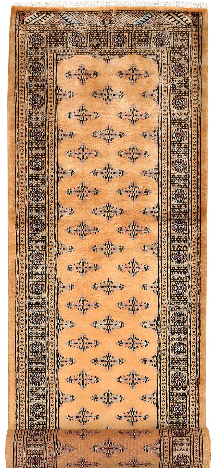 Yellow Pakistani Butterfly Rug 2' 8" x 12' Hand-Knotted | No. QA47905