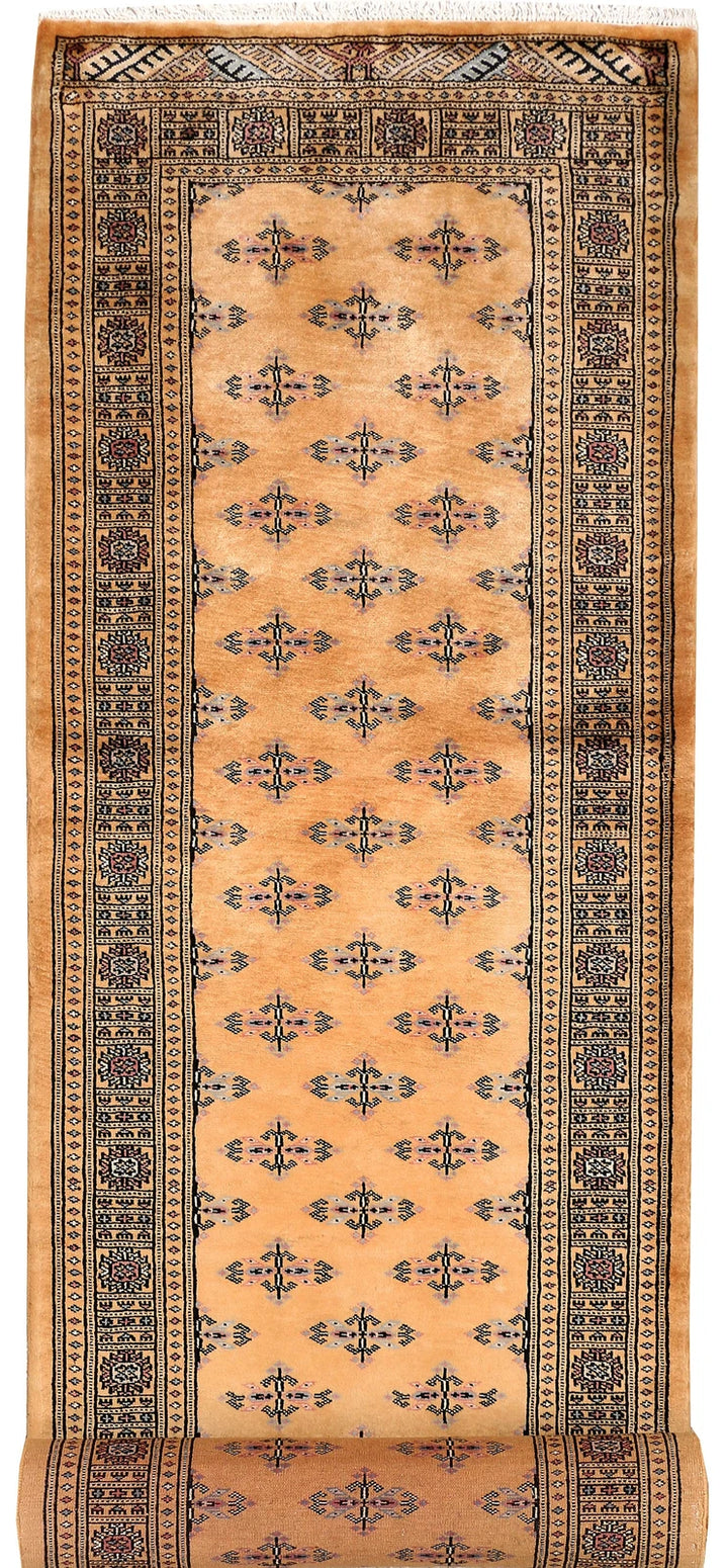 Yellow Pakistani Butterfly Rug 2' 8" x 12' Hand-Knotted | No. QA47905