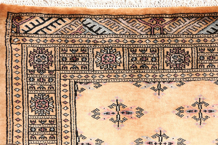 Yellow Pakistani Butterfly Rug 2' 8" x 12' Hand-Knotted | No. QA47905