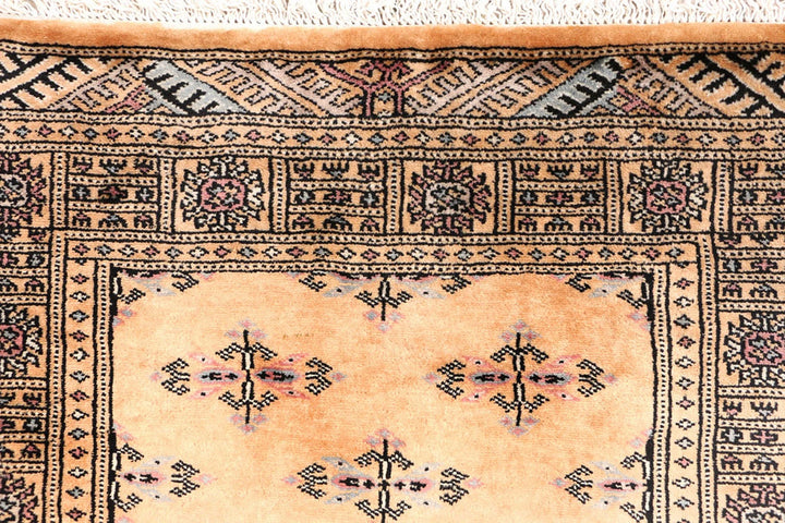 Yellow Pakistani Butterfly Rug 2' 8" x 12' Hand-Knotted | No. QA47905