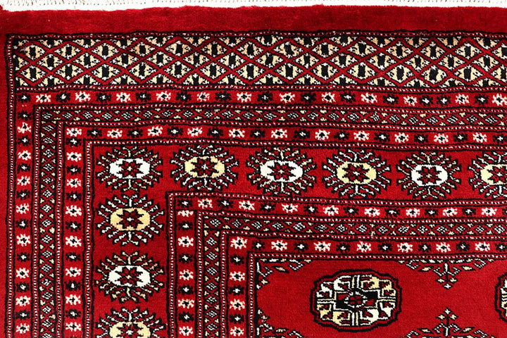 Red Bokhara Rug 8' x 10' 5" Hand-Knotted | No. QA48051