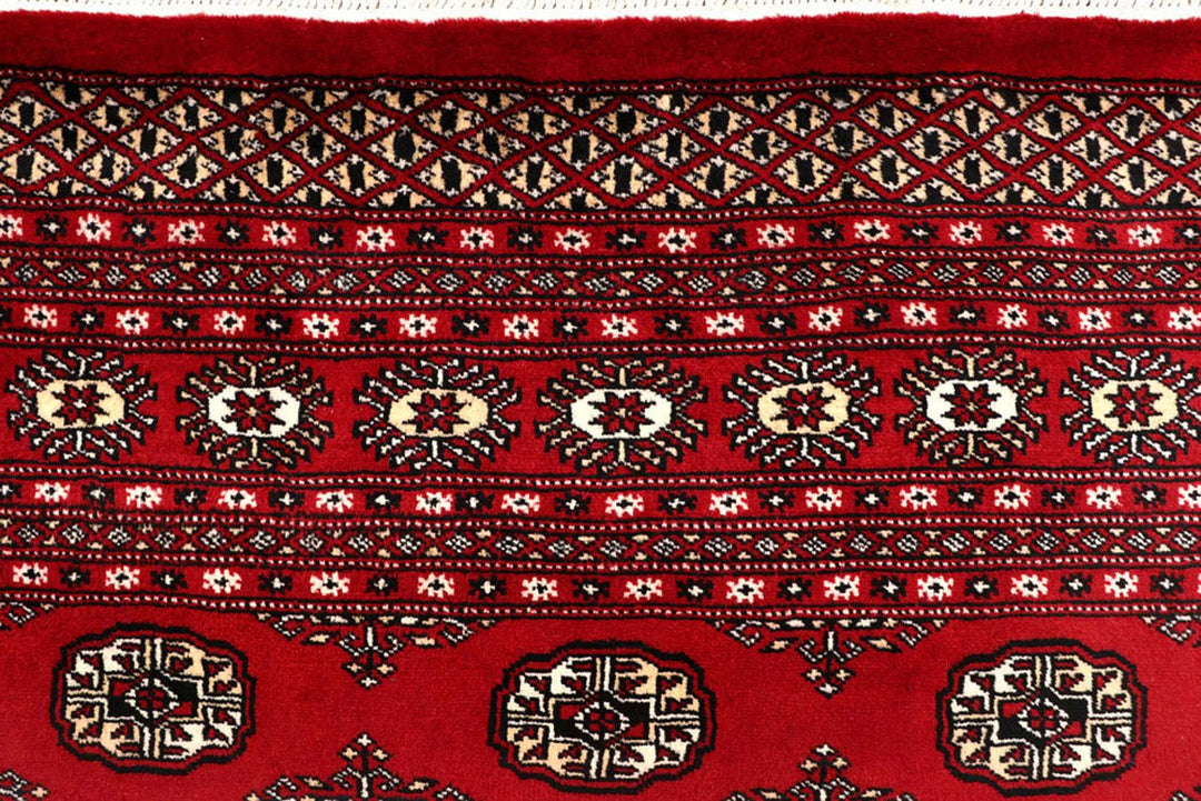 Red Bokhara Rug 8' x 10' 5" Hand-Knotted | No. QA48051