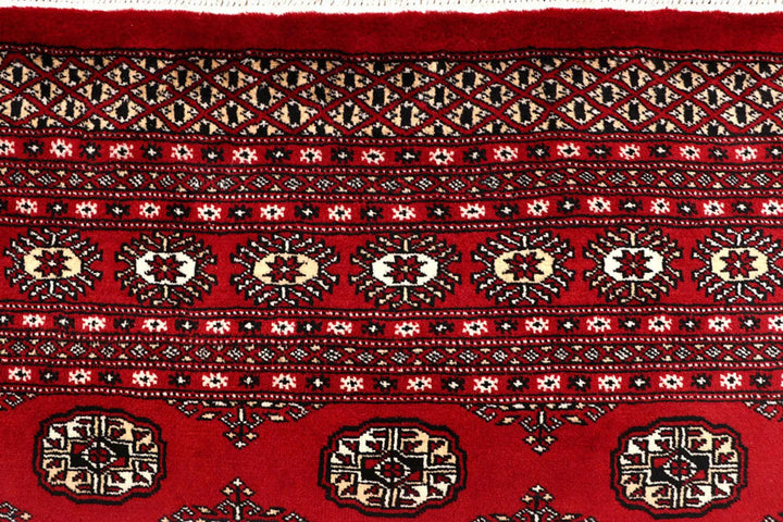 Red Bokhara Rug 8' x 10' 5" Hand-Knotted | No. QA48051