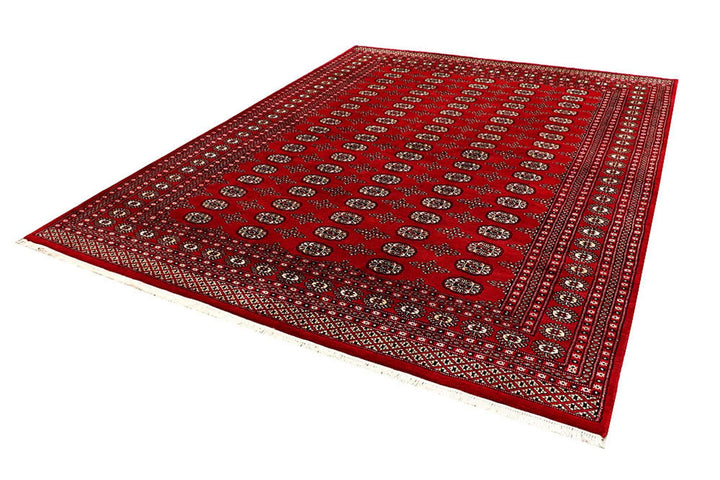 Red Bokhara Rug 8' x 10' 5" Hand-Knotted | No. QA48051