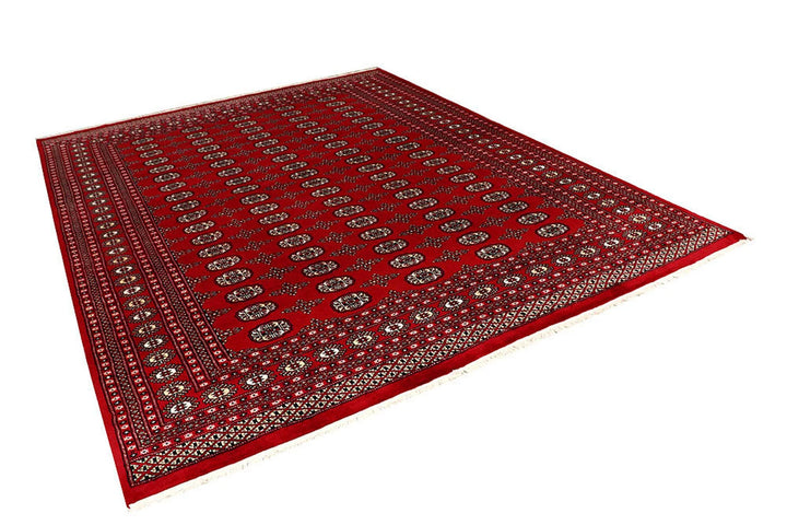 Red Bokhara Rug 8' x 10' 5" Hand-Knotted | No. QA48051