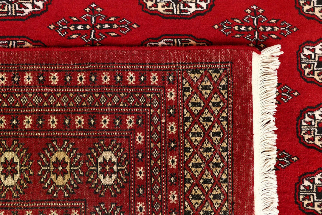 Red Bokhara Rug 8' x 10' 5" Hand-Knotted | No. QA48051