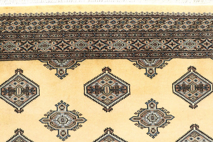 Yellow Pakistani Jaldar Rug 5' 1" x 7' 10" Hand-Knotted | No. QA48246