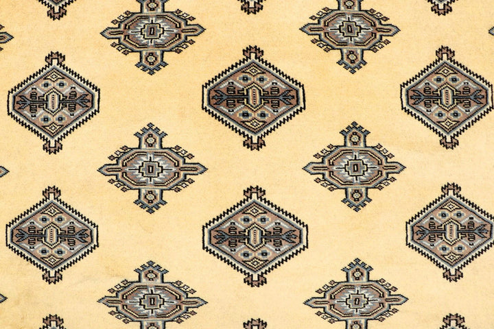 Yellow Pakistani Jaldar Rug 5' 1" x 7' 10" Hand-Knotted | No. QA48246