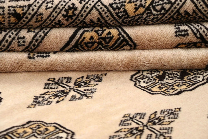 Brown Pakistani Bokhara Rug 5' 10" x 8' 10" Hand-Knotted | No. QA48567