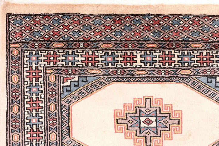 Brown Pakistani Jaldar Rug 2' 6" x 4' 3" Hand-Knotted | No. QA48937