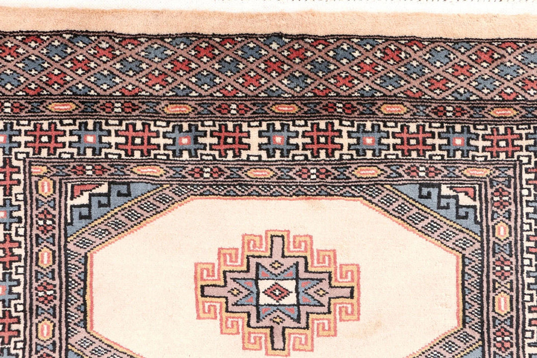Brown Pakistani Jaldar Rug 2' 6" x 4' 3" Hand-Knotted | No. QA48937