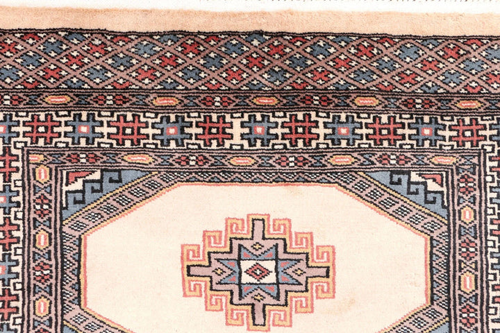 Brown Pakistani Jaldar Rug 2' 6" x 4' 3" Hand-Knotted | No. QA48937