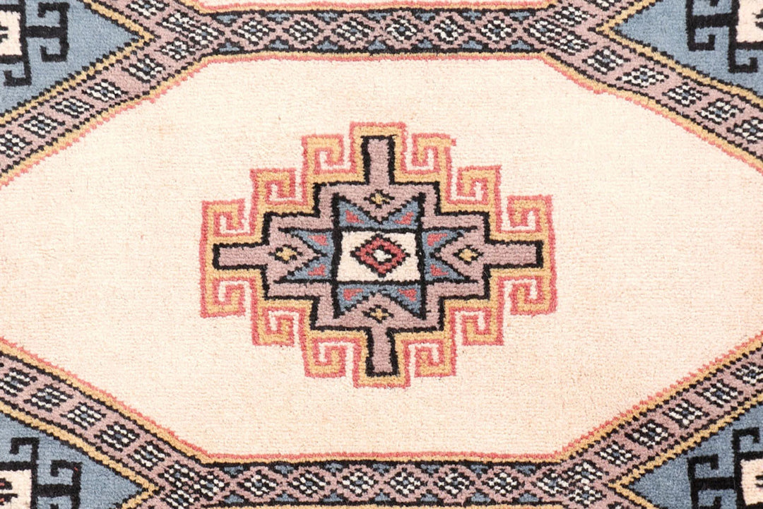 Brown Pakistani Jaldar Rug 2' 6" x 4' 3" Hand-Knotted | No. QA48937