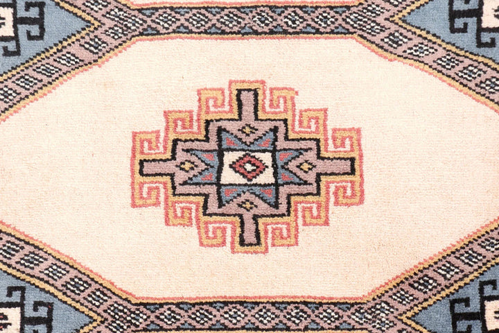 Brown Pakistani Jaldar Rug 2' 6" x 4' 3" Hand-Knotted | No. QA48937