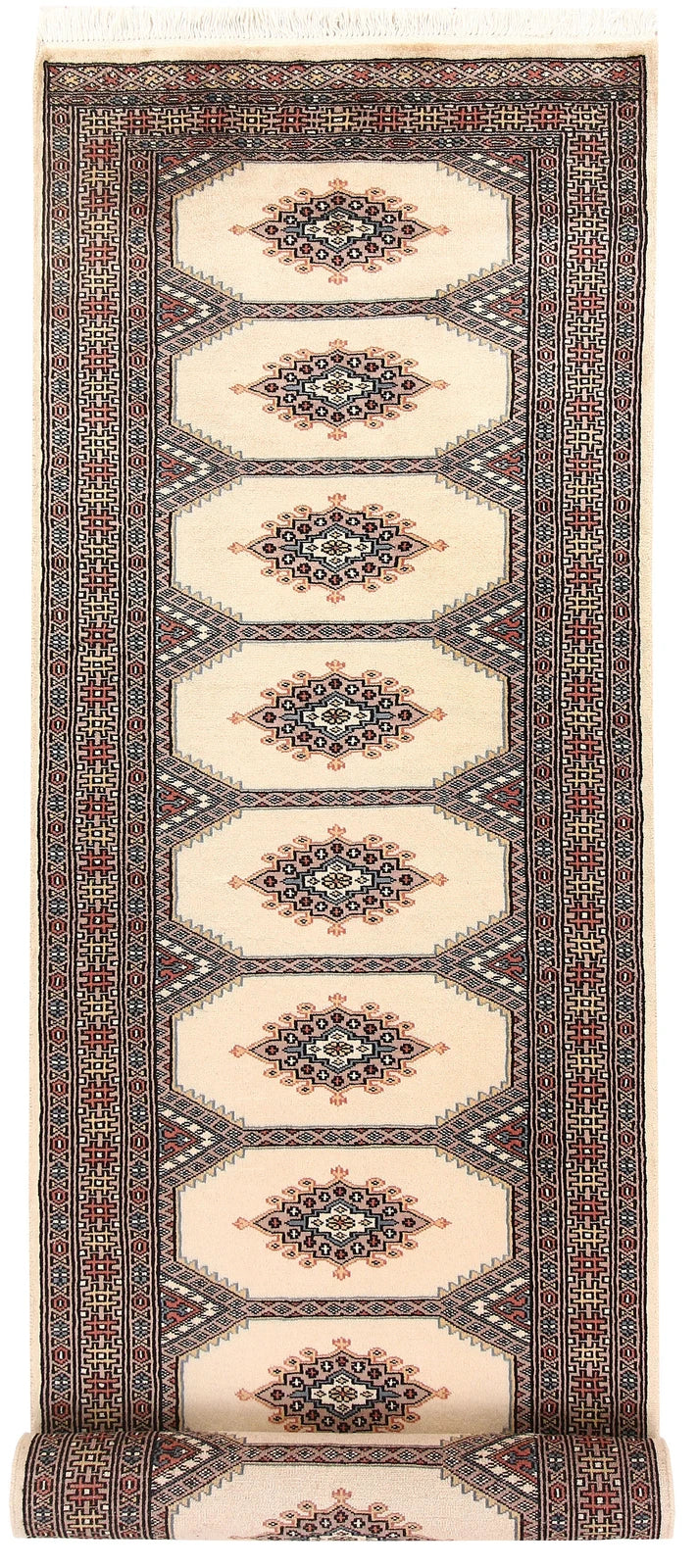 Brown Jaldar Rug 2' 7" x 10' 1" Hand-Knotted | No. QA49439