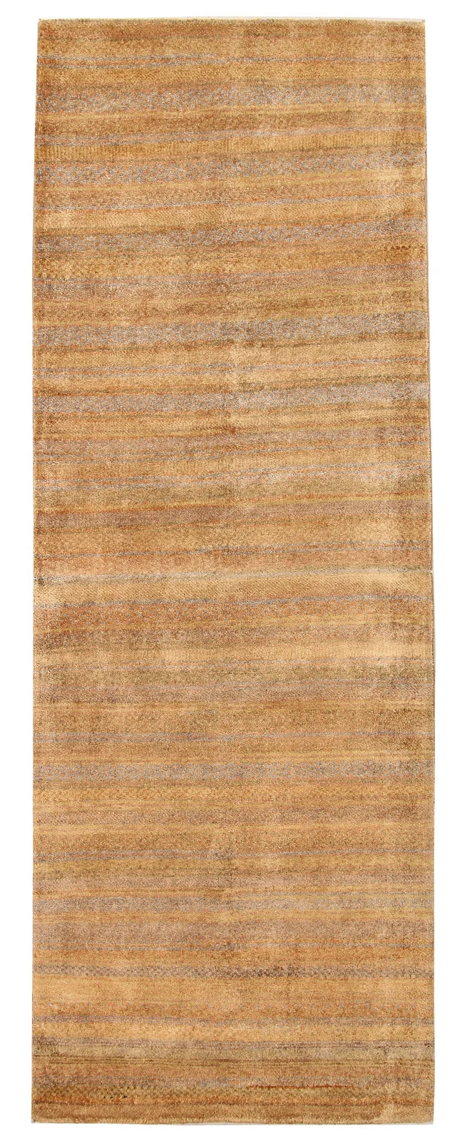 Brown Pakistani Gabbeh Rug 2' 7" x 7' 1" Hand-Knotted | No. QA49542