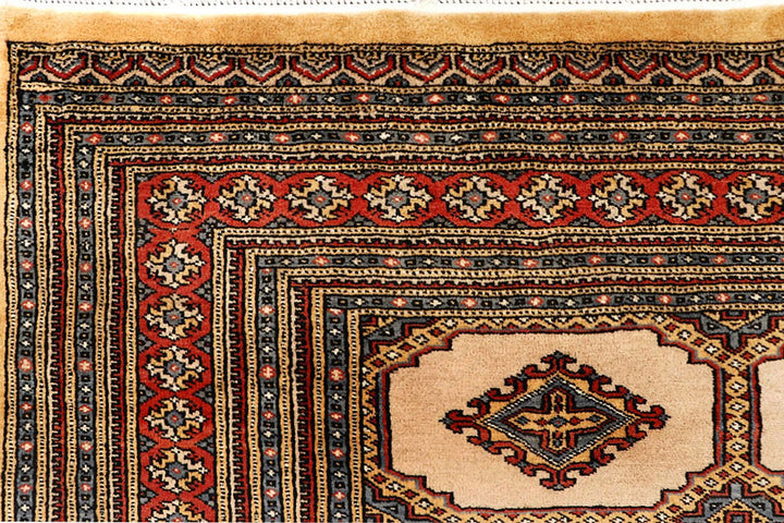 Brown Pakistani Jaldar Rug 7' 11" x 11' 2" Hand-Knotted | No. QA50051