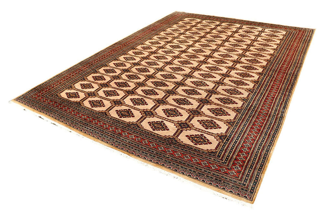 Brown Pakistani Jaldar Rug 7' 11" x 11' 2" Hand-Knotted | No. QA50051