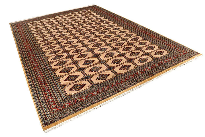 Brown Pakistani Jaldar Rug 7' 11" x 11' 2" Hand-Knotted | No. QA50051