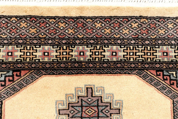 Wheat Pakistani Jaldar Runner 2' 7" x 10' 2" Hand-Knotted | No. QA50114