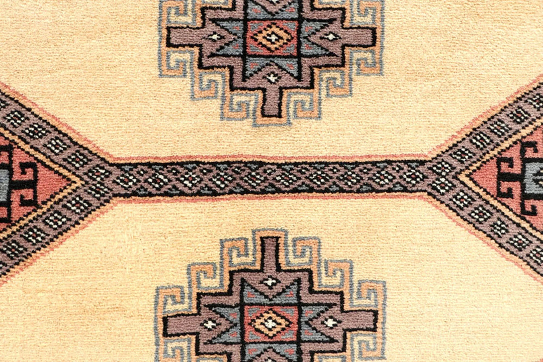 Wheat Pakistani Jaldar Runner 2' 7" x 10' 2" Hand-Knotted | No. QA50114