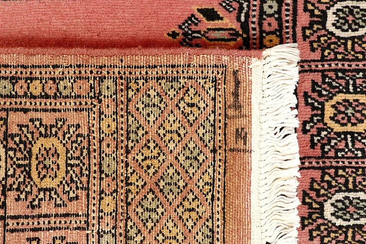 Salmon Bokhara Rug 2' 7" x 13' 7" Hand-Knotted | No. QA50210