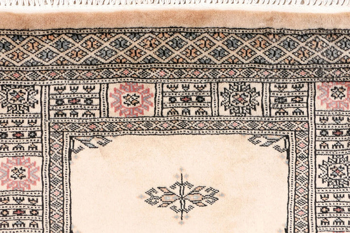 Wheat Pakistani Butterfly Rug 2' 7" x 7' 2" Hand-Knotted | No. QA50343