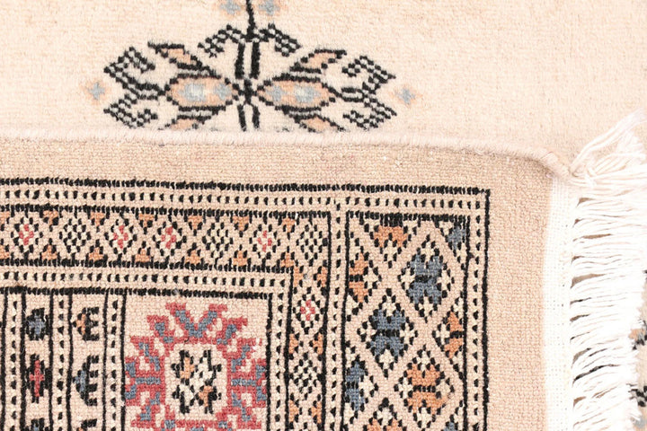 Wheat Pakistani Butterfly Rug 2' 7" x 7' 2" Hand-Knotted | No. QA50343